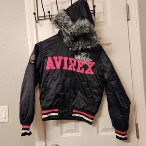Avirex Black and Pink youth girls  Jacket